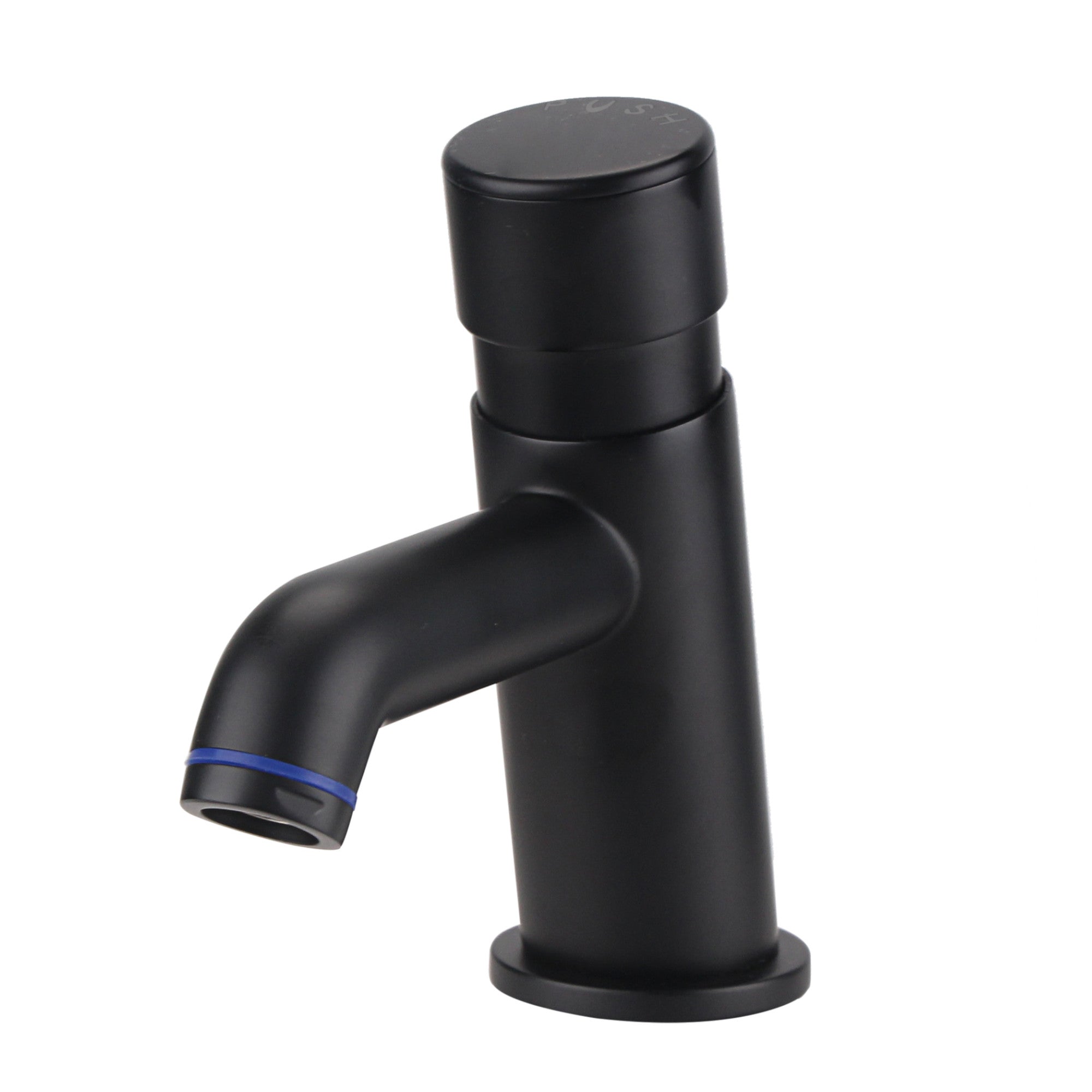 Vision non concussive time adjustable basin single tap modern - black (hot & cold indicators)
